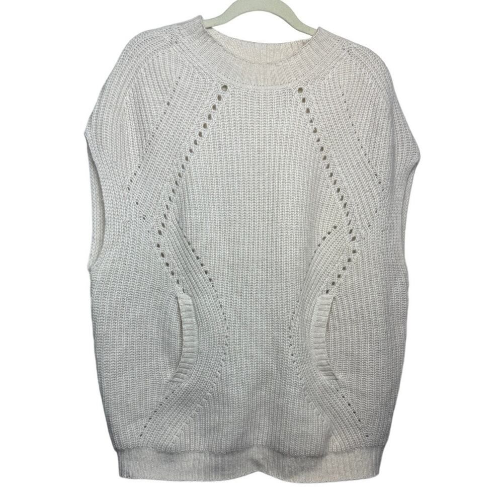 Anthropologie Cream Crew Neck Sweater